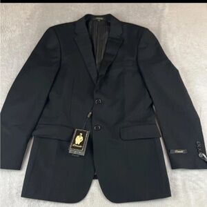 Demantie mens black Moder Tailored Fit Suit jacket size 34R